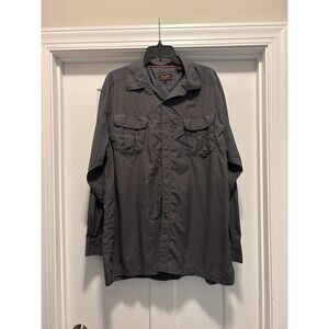 Wolverine Men Size XL Long Sleeve Button Up Fishing Style Breathable Work Shirt